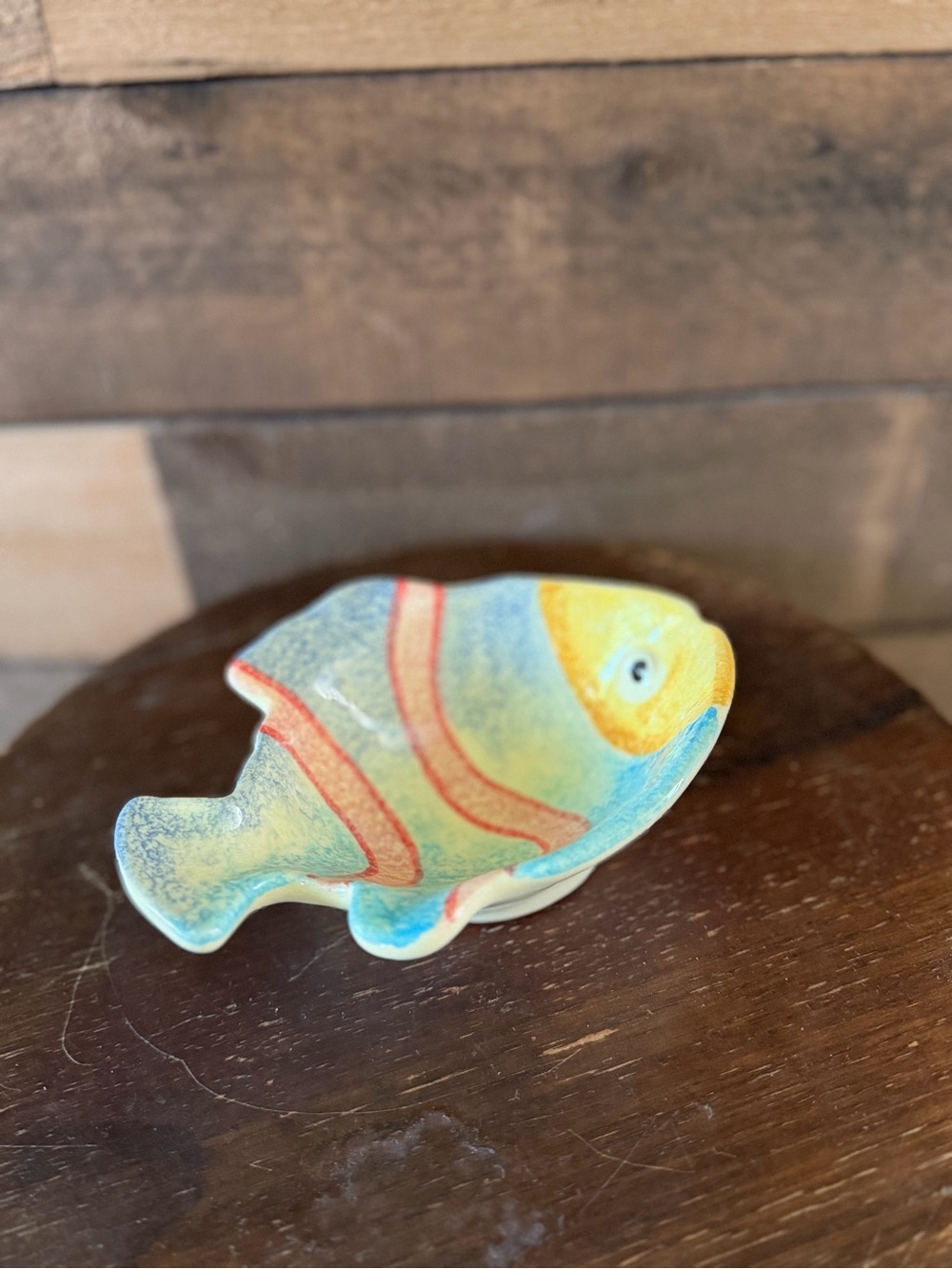 Vietri Italian Pottery Tropical Fish Dish Coastal Beach Decor Trinket Bowl - Picture 7 of 11